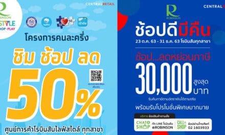 โรบินสัน ในเครือเซ็นทรัล รีเทล เดินหน้ากระตุ้นเศรษฐกิจ – ลดภาระค่าใช้จ่ายนักช้อป อัดโปรฯ ลดสูงสุด 50% ผ่าน 2 แคมเปญ “ช้อปดีมีคืน” ที่ห้างฯ และ “คนละครึ่ง” ที่ศูนย์การค้าฯ ทั่วไทยคาดช่วยขับเคลื่อนเศรษฐกิจไตรมาส 4 คึกคัก