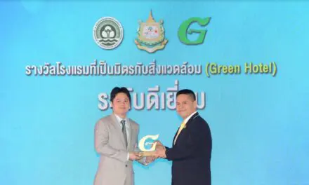 โรงแรมโอเชี่ยน มารีน่า ยอช์ท คลับ พัทยา รับรางวัล Green Hotel ระดับดีเยี่ยม ประจำปี 2562