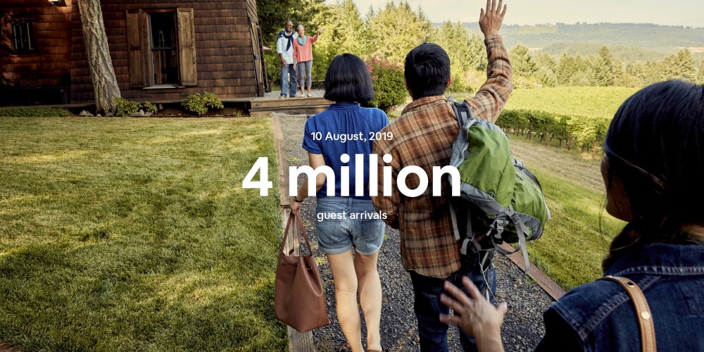Airbnb ทุบสถิติผู้เข้าพักทั่วโลกทะลุ 4 ล้านคนในหนึ่งคืน