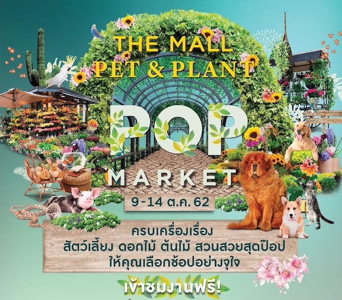 เดอะมอลล์ ช้อปปิ้งเซ็นเตอร์ จัดงาน “The Mall Pet & Plant Pop Market 2019” ครบเครื่องเรื่องสัตว์เลี้ยง ดอกไม้ ต้นไม้ และของตกแต่งบ้าน