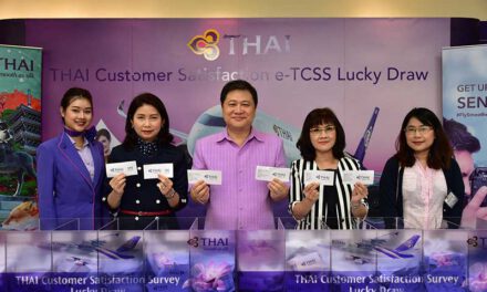 การบินไทยจับรางวัลผู้โชคดีจากแบบสอบถามการสำรวจความพึงพอใจของลูกค้า